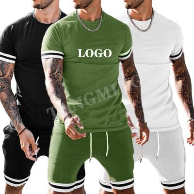 China New QUICK DRY wholesale custom made tracksuit summer men's T-shirt and shorts tracksuit set men 2 pieces set 2022 for sale