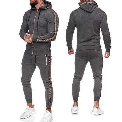 China Spring 2022 Fashion Breathable Mens Sweatsuits Jogger Casual Tracksuit Set Long Sleeve Full-zip Running Jogging Sporty Sweat Suits for sale