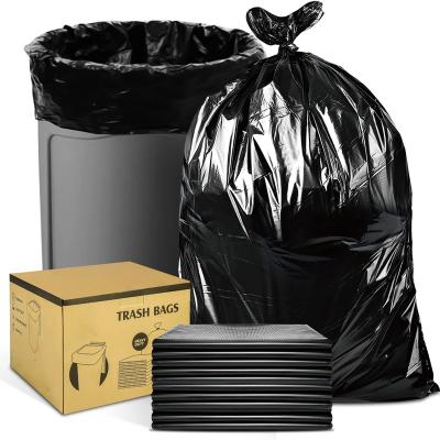 China Recyclable Factory Sale 33 Gal Black Garbage Bags 30 Gallon High Density Bags Heavy Duty Bin Trash Bag for sale