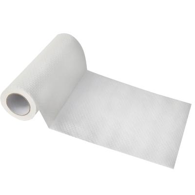 China Sustainable Handi Wiping Reusable Cloths White Clean Natural Paper Roll Disposable Kitchen Cleaning Towel Roll for sale