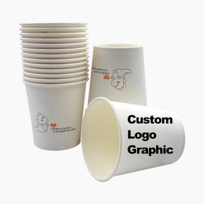 China Disposable Wholesale 9oz Double Wall PE Outside Paper Cup China Manufacturer Shot Cups Espresso Water Disposable Paper Cup for sale