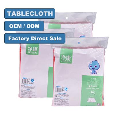 China Waterproof Factory Direct Selling PE Greaseproof Dinner Table Cloths Wholesale Disposable Solid Color Vinyl Plastic Tablecloth for sale