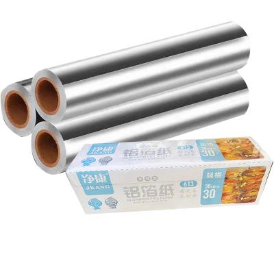 China Eco-Friendly Food Grade Factory Sale Kitchen Use Aluminum Foil Rolls Food Grade Aluminum Roll with Color Box for sale