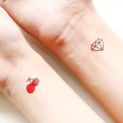 China Temporary 2023 New Elegant Heart Shape Small Cute Body Finger Tattoo Stickers Pretty Girl Temporary Waterproof Flower Tattoo Stickers for sale