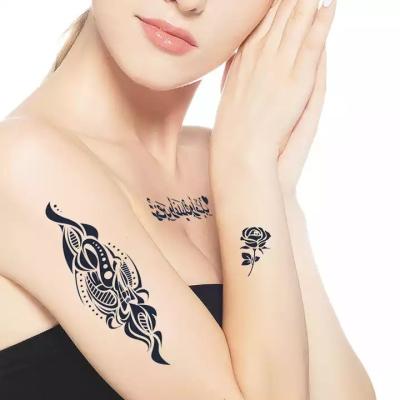 China Temporary Temporary Tattoo Stickers Sexy Body Back Hand Customize Flower Juice Semi Permanent Waterproof Women Tattoo Sticker for sale