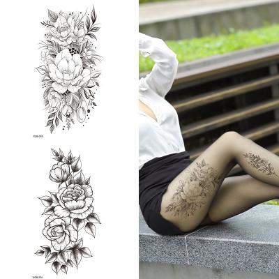 China Temporary Factory Direct Selling Sketch Temporary Tattoo Sticker Small Women Sexy Body Arm Sleeves Beautiful Flower Tattoo Sticker for sale