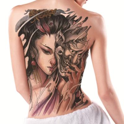 China Temporary Long Lasting Temporary Waterproof Full Arm Tattoo Stickers Wing Erlang God Buddha Lord Geisha Crown Full Back Tattoo Stickers for sale