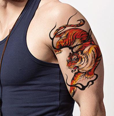 China Temporary 2022 Disposable Temporary Waterproof Color Flower Arm Tattoo Stickers Carp Skull Half Arm Tattoo Stickers For Men Women for sale