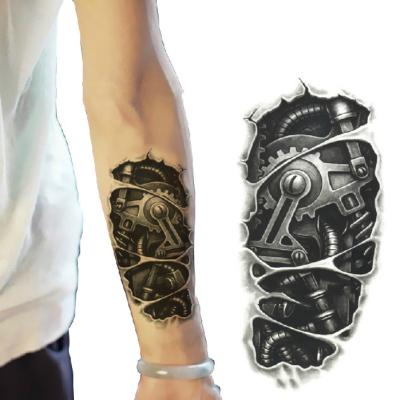 China Temporary Waterproof Flower Arm Temporary Tattoo Stickers Carp Skull Guan Gong Male Female Half Arm Geisha Tattoo Stickers for sale