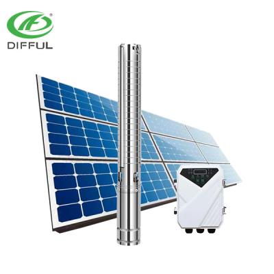 China High Efficiency 24 Volt DC Solar Pump Stainless Steel Submersible Borehole Pumps for sale