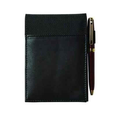 China Business PU Notepad Holder Leather Notebook with Pen Loop for sale