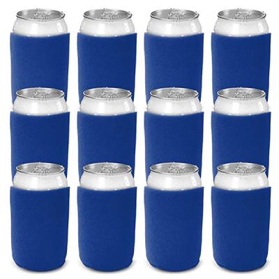 China Waterproof Beer Can Coolers Sleeves, Soft Insulated Reusable Beverage Caddies for Water Bottles or Soda, Customizable DIY Collapsible White for sale