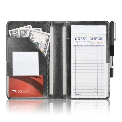 China Business Server Book Server Wallet Pads Waitress Book Restaurant Waitstaff Organizer, Guest Checkbook Holder Money Pocket Fitted Ser for sale