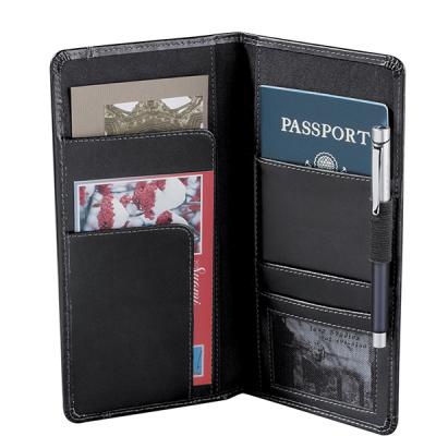 China Travel Waterproof Wallet Large Capacity RFID Blocking Leather Wallets Checkbook Holder Credit Card Organizer Wallet for sale