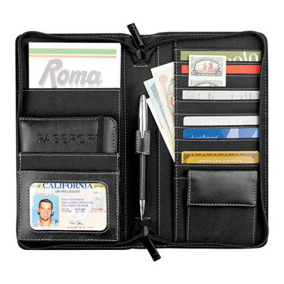 China Travel Waterproof Wallet Large Capacity RFID Blocking Leather Wallets Credit Card Organizer Wallet for sale