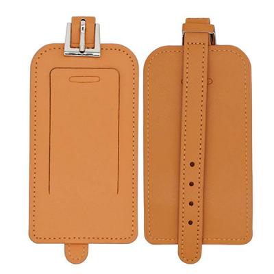 China Business Leather Luggage Tags, Bag Tag ID Identifier Labels for Travel Flight Case Baggage Suitcase Label Sports Bags for sale