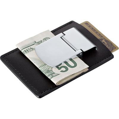 China Fashion Genuine Leather Wallet Business Card Holder Credit Cards Case Money Clip for sale