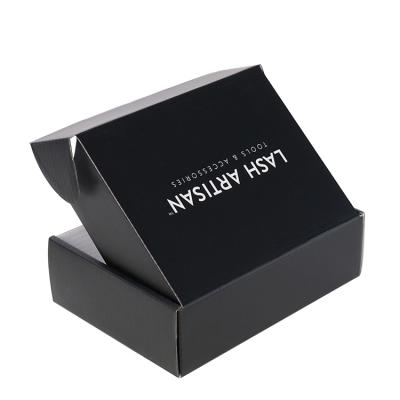 China Handmade Wholesale Black Matte Cardboard Mailer Box Custom Design Kraft Paper Mailing Box for sale