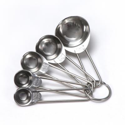 China Stainless Steel Metal Measuring Scoop Full Set of 6pcs Professional Measuring Scoops for sale