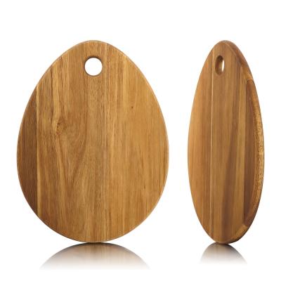 China Sustainable Hardwood Kitchen Cutting Board Acacia Choppers Drop Forming Fruit Board Wooden Kitchen Tools for sale