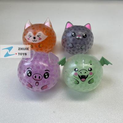 China Lovely Animal Shape Animal Shape Water Bead Squishy Soft Squishy Squishy Toy 4 Kinds: Kitty/Fox/Piggy/Dragon for sale