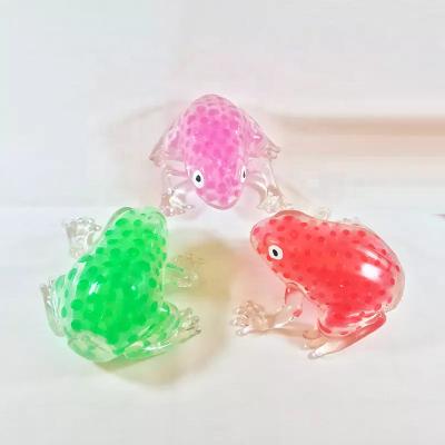 China Cheap Selling Interesting Soft Toy 2022 TPR Material Beads Filled Frog Squeeze Toy Great Gift For Children for sale