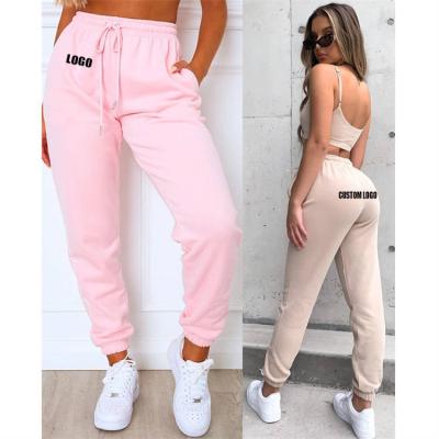 China Breathable Plus Size Jogger Set Running Jogger Logo Printing Mid Waist Cotton Custom Base Pants Bodybuilding Sport Tracksuit for sale