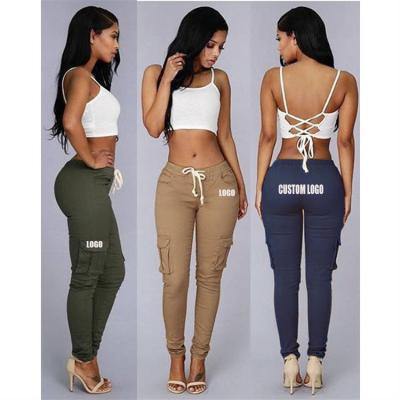 China Fashion Casual Joggers Women's Solid Side Pocketed High-waisted Waist Breathable Pants And Trousers For Ladies for sale