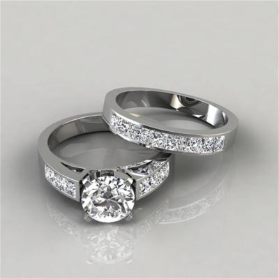 China Fashion Popular White Gold Fine Jewelry Luxury Engagement Wedding Ring For Men for sale