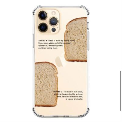 China Simple Transparent Anti-drop Protective Mobile Phone Anti-fall Soft Toast Case For iPhone Xs Max for sale