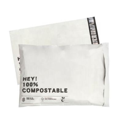 China Biodegradable Cornstarch Made Biodegradable And Compostable Courier Shipping Plastic Mailing Packaging Bag With Custom Logo for sale