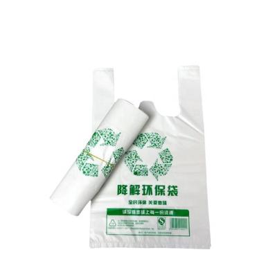 China Starch Based Biodegradable Corn Product T-Shirt Bag for sale