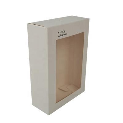 China Wholesale custom logo cardboard paper gift box 13*18.5*55cm high quality recyclable with window clear for sale