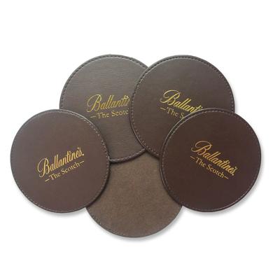 China Viable Premium Logo PU Dish Coaster / Beer Coaster / Mug Pad Viable Custom Printing for sale