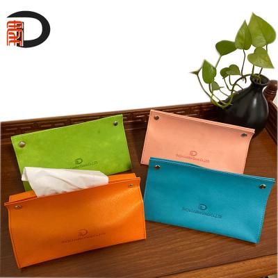 China 2021 Custom Eco-friendly Custom PU Car Hotel Home Room Soft Leather Colorful Cloth Box for sale