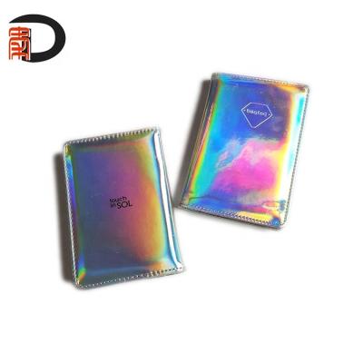 China 2020 Fashion Shiny Leather PU Logo Passport Case Custom Wallet For Travel for sale