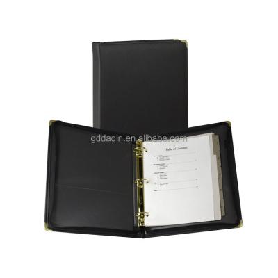 China Leather A7 Vinyl Dividers 4inch/15mm Calculator For Gold Ring Binder Staples Sample for sale