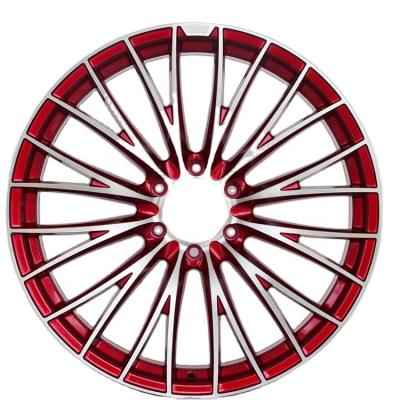 China ALLOY red and black forged aluminum wheels 18-22 inch monoblock rims for sale