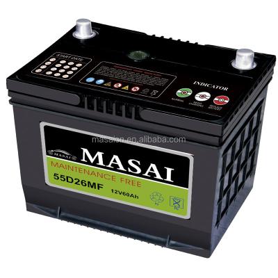 中国 12v 60ah Dry Free Car Batteries / Car Mainteanace Battery DIN 405x173x230 Automobile Battery 販売のため