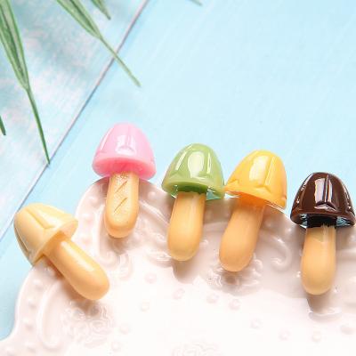 China Global hot sale 3d chocolate mushroom design resin miniature diy cabochon craft main chain accessories for sale