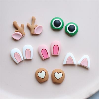 China Worldwide New Arrival 2022 Cute 2pcs Per Pair Resin Animal Flatback Design Pairs DIY Scrapbooking Decoration for sale