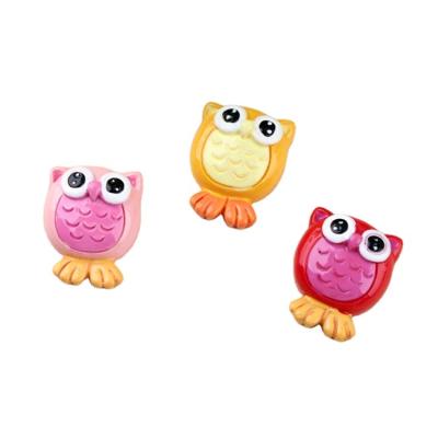 China Yiwu global insheen craft night owl design resin cabochon accessories custom colorful diy decoration for sale