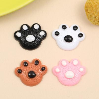 China Lovely Global Colored Flat Back Claw Animal Design Bear Paw Fridge Magnet Accessories Resin Cabochons for sale