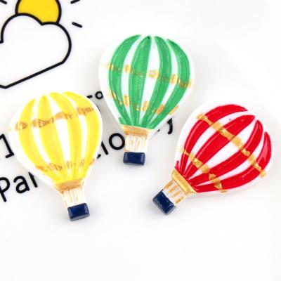 China Resin Air Balloon Pattern Stripe Craft Hand Paint Diy Scrapbook Accessories Flat Backs Global Bulk Hot Common Cabochon for sale