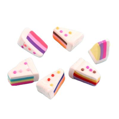 China Europe Yiwu insheen mix colors simulation food polymer clay triangle cake flat back cabochons for sale