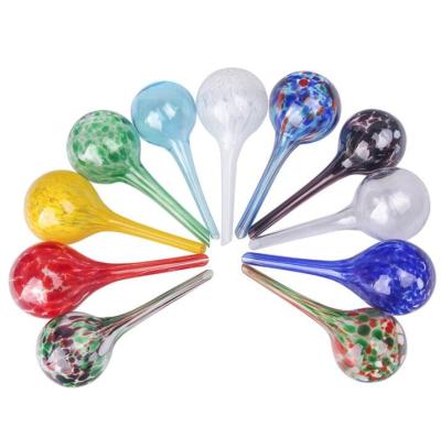 China Glass Plant Watering Globe Set, Colored Hand-Blown Glass, Automatic Water System for sale