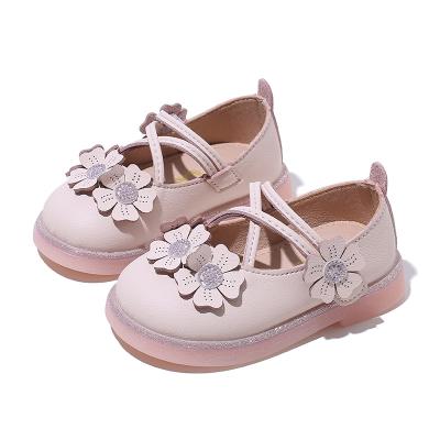 China 32082 PVC Rose Flower Light Toddler Girl Dresses and Elegant Baby Shoes for sale