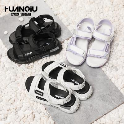 China HA113 HUANQIU Quality Anti-slippery Fabric Women Summer Platform Shoes Breathable Sandals For Ladies for sale