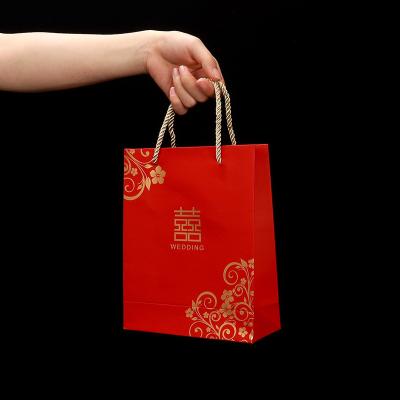 China Recyclable China Manufactures Custom Your Own Logo Printed Luxury Paper Gift Bags With Handle for sale