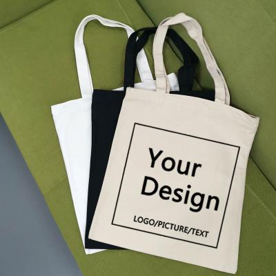 China Cheap Customized Logo Tote Shopping Bag Canvas Bag Cotton Handled Customized Bag With Logo for sale